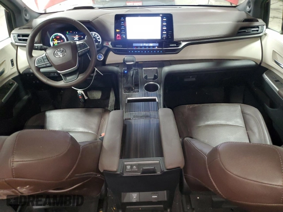 2023 Toyota Sienna Platinum with VIN 5TDESKFC4PS100896, listed as a Copart auction lot 50958935 with 15,075 mi miles and Salvage Title. Bid and sale history available at DreamBid. Image 8.