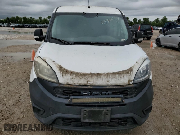 2019 Ram ProMaster City Cargo Tradesman with VIN ZFBHRFAB2K6M89497, listed as a Copart auction lot 53511375 with 288,846 mi miles and Clean Title. Bid and sale history available at carsss.com. Image 5.