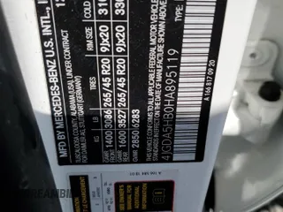 2017 Mercedes-Benz GLE 350 z VIN 4JGDA5HB0HA895119, wystawiony jako Copart lot #64004675 z przebiegiem 102 142 mil mil oraz Szkoda całkowita • Salvage title. Historia ofert i sprzedaży dostępna na DreamBid. Obrazek 13.