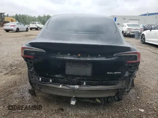 2025 Tesla Model 3 Long Range with VIN 5YJ3E1EB6SF923974, listed as a Copart auction lot 57059495 with 9,108 mi miles and Salvage title. Bid and sale history available at DreamBid. Image 6.