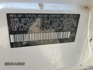 2022 Lexus IS 300 with VIN JTHCA1D29N5120674, listed as a Copart auction lot 51087285 with Not provided miles and Clean title. Bid and sale history available at DreamBid. Image 12.