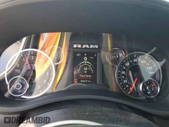 2024 Ram 2500 Tradesman with VIN 3C6TR5CJ9RG349436, listed as a Copart auction lot 42977485 with 3,662 mi miles and Salvage Title. Bid and sale history available at carsss.com. Image 9.