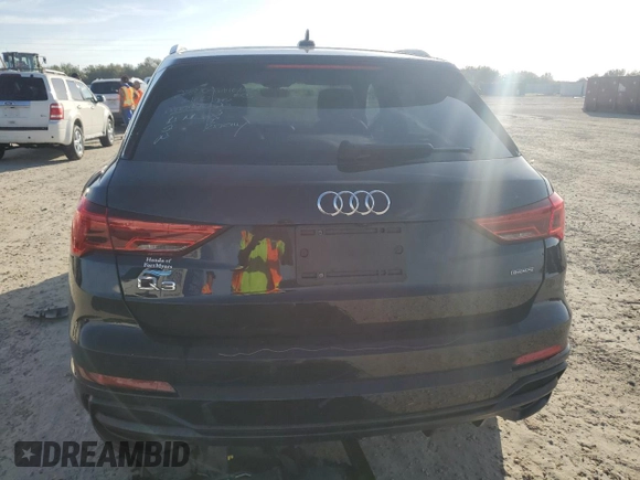 2020 Audi Q3 S line Prestige with VIN WA1FECF39L1033702, listed as a Copart auction lot 79176494 with 63,220 mi miles and Non Repairable. Bid and sale history available at carsss.com. Image 6.