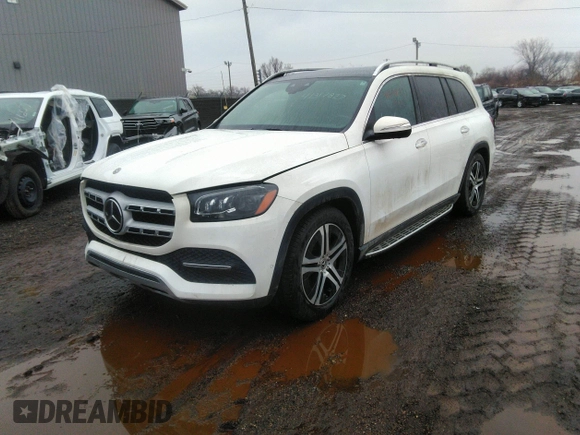 2020 Mercedes-Benz GLS with VIN 4JGFF5KE6LA159632, listed as a IAAI auction lot 41317827 with 39,577 mi miles. Bid and sale history available at carsss.com. Image 2.