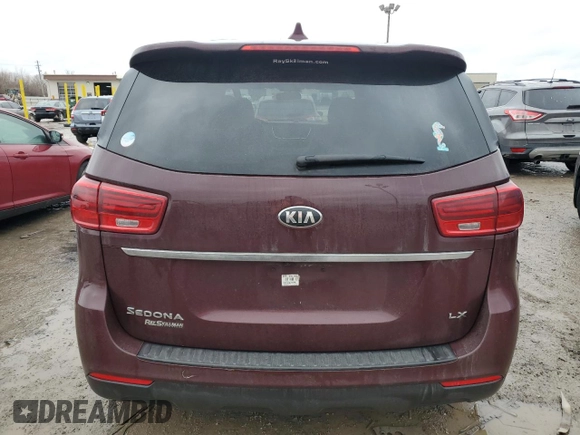 2020 Kia Sedona LX with VIN KNDMB5C15L6605842, listed as a Copart auction lot 43246275 with 115,057 mi miles and Salvage Title. Bid and sale history available at carsss.com. Image 6.