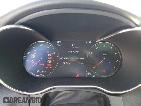 2021 Mercedes-Benz C 300 with VIN W1KWF8EB9MR646467, listed as a Copart auction lot 45903255 with 42,663 mi miles and Salvage Title. Bid and sale history available at carsss.com. Image 9.