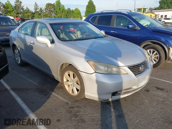2007 Lexus ES with VIN JTHBJ46G572001093, listed as a IAAI auction lot 42214855 with 285,880 mi miles. Bid and sale history available at carsss.com. Image 1.
