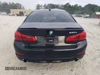2020 BMW 5 Series 530e with VIN WBAJA9C07LCD65408, listed as a Copart auction lot 55806404 with 17,480 mi miles and Salvage Title. Bid and sale history available at DreamBid. Image 6.