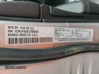 2020 Jeep Grand Cherokee Altitude z VIN 1C4RJFAG2LC408828, wystawiony jako Copart lot #56826115 z przebiegiem 89 641 mil mil oraz Szkoda całkowita • Salvage title. Historia ofert i sprzedaży dostępna na DreamBid. Obrazek 13.