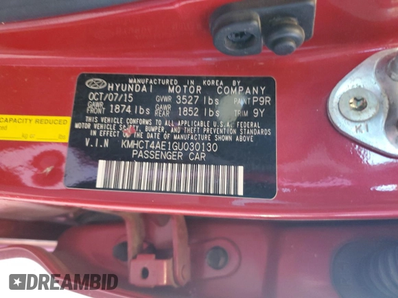 2016 Hyundai Accent SE with VIN KMHCT4AE1GU030130, listed as a Copart auction lot 50201685 with 112,608 mi miles and Salvage Title. Bid and sale history available at carsss.com. Image 12.