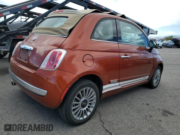 2012 FIAT 500 Gucci with VIN 3C3CFFER2CT322818, listed as a Copart auction lot 76944954 with 49,725 mi miles and Clean Title. Bid and sale history available at carsss.com. Image 3.