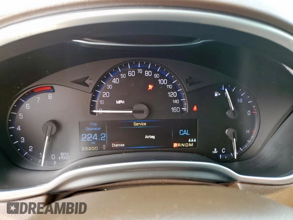 2016 Cadillac SRX Luxury Collection with VIN 3GYFNBE37GS526827, listed as a Copart auction lot 57512715 with 65,200 mi miles and Clean title. Bid and sale history available at DreamBid. Image 9.