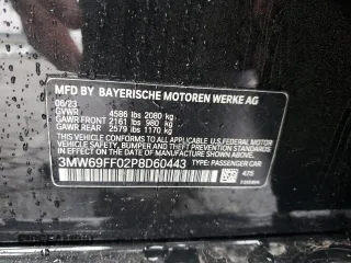2023 BMW 3 Series 330i with VIN 3MW69FF02P8D60443, listed as a Copart auction lot 43405365 with 0 mi miles and Salvage Title. Bid and sale history available at carsss.com. Image 14.
