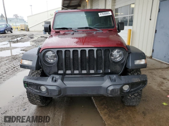 2021 Jeep Wrangler Sport S with VIN 1C4HJXAG9MW774173, listed as a Copart auction lot 47848865 with 43,602 mi miles and Salvage Title. Bid and sale history available at DreamBid. Image 5.
