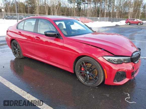 2022 BMW 3 Series M340i xDrive with VIN WBA5U9C01NFM09684, listed as a IAAI auction lot 41670169 with 38,640 mi miles and . Bid and sale history available at DreamBid. Image 1.