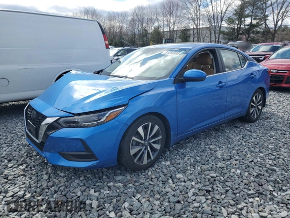 2020 Nissan Sentra SV with VIN 3N1AB8CV9LY302811, listed as a Copart auction lot 51254865 with 16,191 mi miles and Salvage Title. Bid and sale history available at carsss.com. Image 1.