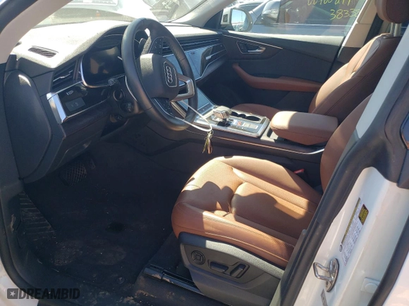 2022 Audi Q8 Premium Plus with VIN WA1BVBF19ND010719, listed as a Copart auction lot 69754564 with 43,928 mi miles and Salvage Title. Bid and sale history available at carsss.com. Image 7.