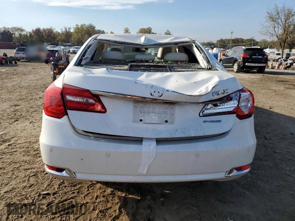 2015 Acura RLX Advance with VIN JH4KC1F9XFC001111, listed as a Copart auction lot 76793314 with 21,957 mi miles and Salvage title. Bid and sale history available at DreamBid. Image 6.