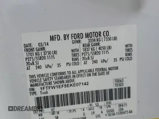 2014 Ford F-150 XL z VIN 1FTFW1EF5EKE07142, wystawiony jako Copart lot #56001905 z przebiegiem 128 334 mil mil oraz Szkoda całkowita • Salvage title. Historia ofert i sprzedaży dostępna na DreamBid. Obrazek 12.