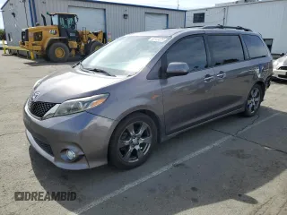 2017 Toyota Sienna SE with VIN 5TDXZ3DCXHS771231, listed as a Copart auction lot 50169225 with 81,910 mi miles and Salvage Title. Bid and sale history available at carsss.com. Image 1.