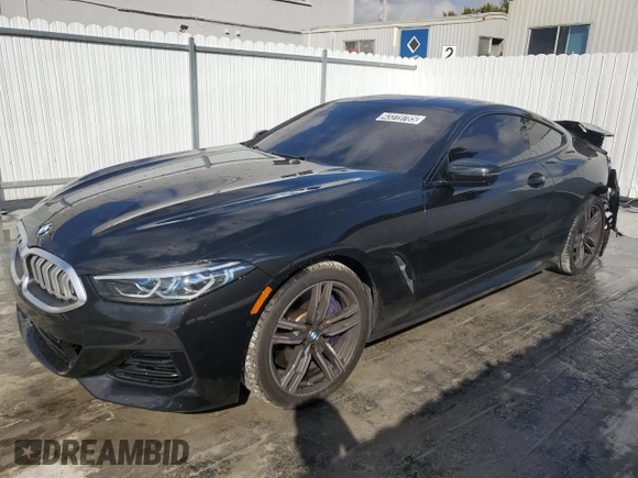 2025 BMW 8 Series 840i with VIN WBAAE4C04SCS91996, listed as a Copart auction lot 43319785 with 7,345 mi miles and Clean Title. Bid and sale history available at DreamBid. Image 1.