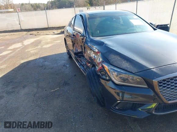 2019 Genesis G80 3.3T Sport with VIN KMTFN4JB6KU326255, listed as a IAAI auction lot 41154949 with 74,524 mi miles. Bid and sale history available at carsss.com. Image 17.