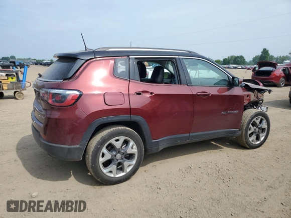 2020 Jeep Compass Limited z VIN 3C4NJDCB7LT193830, wystawiony jako Copart lot #60844545 z przebiegiem 42 634 mil mil oraz Szkoda całkowita • Salvage title. Historia ofert i sprzedaży dostępna na DreamBid. Obrazek 3.