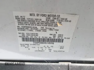 2017 Ford Taurus SE with VIN 1FAHP2D8XHG140446, listed as a IAAI auction lot 42000340 with 128,057 mi miles and . Bid and sale history available at DreamBid. Image 9.
