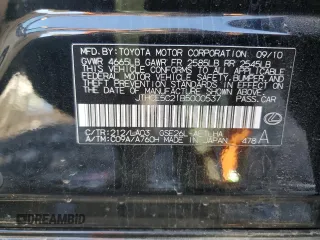 2011 Lexus IS 350 with VIN JTHCE5C21B5000537, listed as a Copart auction lot 87040664 with 200,397 mi miles and Salvage title. Bid and sale history available at DreamBid. Image 12.