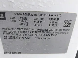 2013 Chevrolet Impala LTZ with VIN 2G1WC5E39D1202260, listed as a IAAI auction lot 41908155 with 210,193 mi miles and . Bid and sale history available at DreamBid. Image 9.