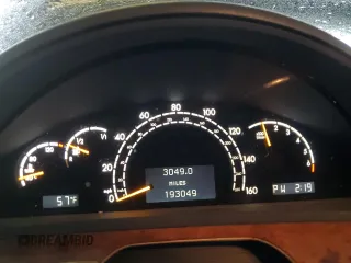 2001 Mercedes-Benz S-Class with VIN WDBNG75J31A174313, listed as a Copart auction lot 44076915 with 193,049 mi miles and Salvage Title. Bid and sale history available at carsss.com. Image 9.