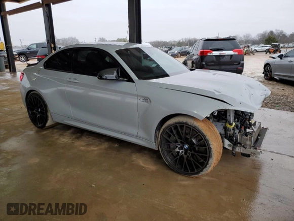 2020 BMW M2 Competition with VIN WBS2U7C02L7F01156, listed as a Copart auction lot 37743334 with 35,834 mi miles. Bid and sale history available at carsss.com. Image 4.