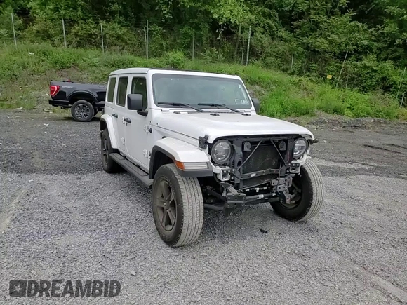 2021 Jeep Wrangler Unlimited Sahara with VIN 1C4HJXEN7MW563272, listed as a Copart auction lot 57398575 with 73,861 mi miles and Salvage title. Bid and sale history available at DreamBid. Image 15.