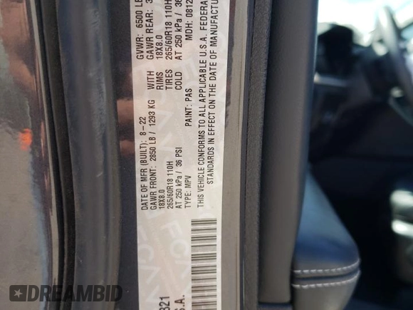 2023 Jeep Grand Cherokee Limited z VIN 1C4RJJBG8P8101321, wystawiony jako Copart lot #48723865 z przebiegiem 33 062 mil mil oraz Szkoda całkowita • Salvage title. Historia ofert i sprzedaży dostępna na DreamBid. Obrazek 15.