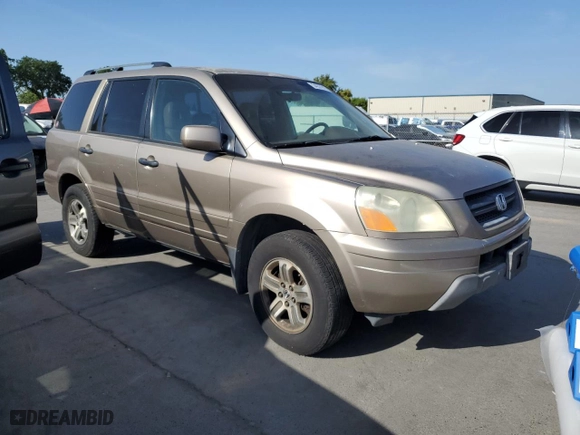 2004 Honda Pilot EX with VIN 2HKYF18534H525442, listed as a Copart auction lot 54227915 with 213,509 mi miles and Salvage Title. Bid and sale history available at carsss.com. Image 4.