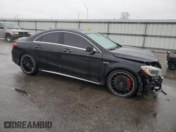 2016 Mercedes-Benz CLA 45 AMG with VIN WDDSJ5CB4GN347432, listed as a Copart auction lot 42567015 with 96,945 mi miles and Salvage Title. Bid and sale history available at DreamBid. Image 4.