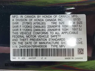 2024 Honda CR-V EX-L with VIN 2HKRS4H76RH406536, listed as a IAAI auction lot 41995396 with 27,348 mi miles and . Bid and sale history available at carsss.com. Image 9.