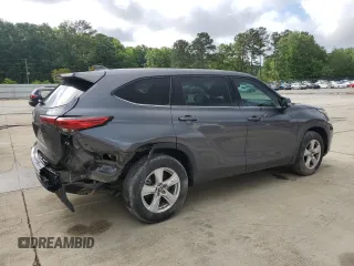 2021 Toyota Highlander L with VIN 5TDCZRAH4MS534715, listed as a Copart auction lot 56737705 with 53,541 mi miles and Salvage title. Bid and sale history available at DreamBid. Image 3.