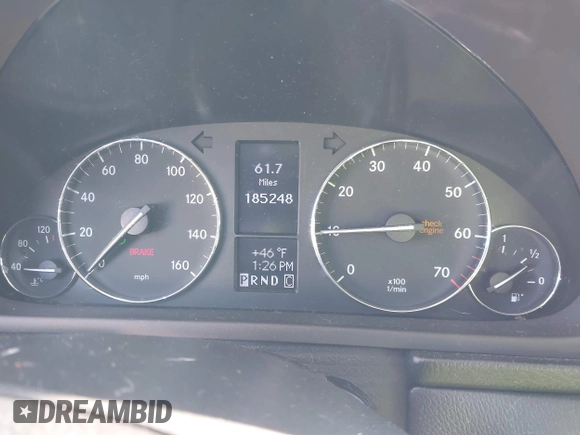 2006 Mercedes-Benz C 280 Luxury with VIN WDBRF92HX6F809619, listed as a IAAI auction lot 41393141 with 185,248 mi miles and . Bid and sale history available at DreamBid. Image 7.