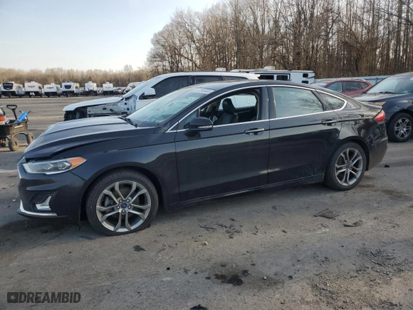 2020 Ford Fusion Hybrid Titanium with VIN 3FA6P0RU1LR139527, listed as a Copart auction lot 47348495 with 75,405 mi miles and Salvage Title. Bid and sale history available at carsss.com. Image 1.