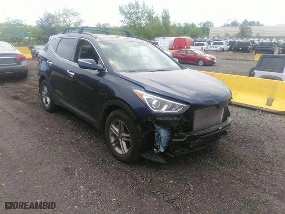 2018 Hyundai Santa Fe Sport 2.4L with VIN 5XYZUDLB8JG546833, listed as a IAAI auction lot 39406514 with 11,595 mi miles. Bid and sale history available at carsss.com. Image 1.