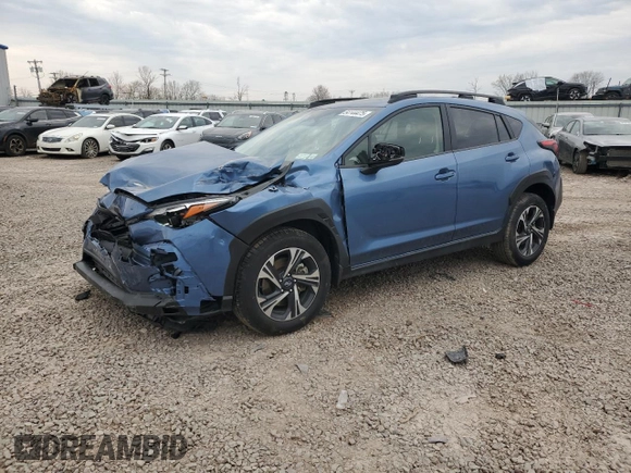 2024 Subaru Crosstrek Premium с VIN JF2GUADC8RH900478, выставлен на аукционе Copart как лот 54144475 с пробегом 3 128 миль миль и Списание • Salvage title. История ставок и продаж доступна на DreamBid. Изображение 1.