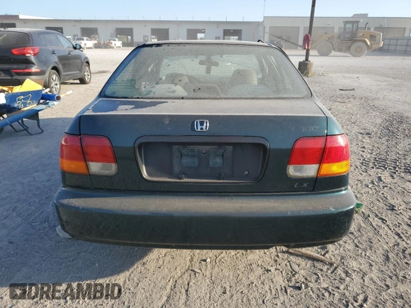 1997 Honda Civic LX with VIN 1HGEJ6570VL028030, listed as a Copart auction lot 69479674 with 160,958 mi miles and Salvage Title. Bid and sale history available at carsss.com. Image 6.