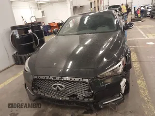 2018 Infiniti Q60 Luxe with VIN JN1EV7EL1JM393037, listed as a IAAI auction lot 41308526 with 54,065 mi miles and . Bid and sale history available at DreamBid. Image 12.