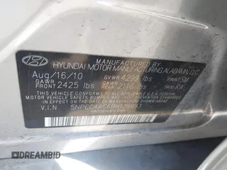 2011 Hyundai Sonata Limited with VIN 5NPEC4AC6BH129993, listed as a IAAI auction lot 42131711 with 155,711 mi miles and . Bid and sale history available at DreamBid. Image 9.