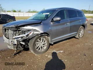 2015 Infiniti QX60 with VIN 5N1AL0MN0FC521742, listed as a Copart auction lot 50302245 with 111,966 mi miles and Salvage Title. Bid and sale history available at carsss.com. Image 1.