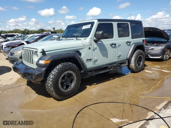 2024 Jeep Wrangler Willys with VIN 1C4PJXDN9RW151522, listed as a Copart auction lot 73929494 with 14,248 mi miles and Salvage Title. Bid and sale history available at carsss.com. Image 1.