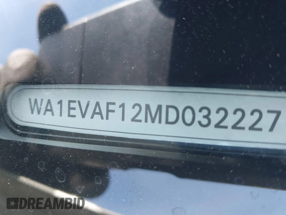 2021 Audi Q8 Premium Plus z VIN WA1EVAF12MD032227, wystawiony jako IAAI lot #41193948 z przebiegiem Nie podano mil oraz . Historia ofert i sprzedaży dostępna na DreamBid. Obrazek 9.