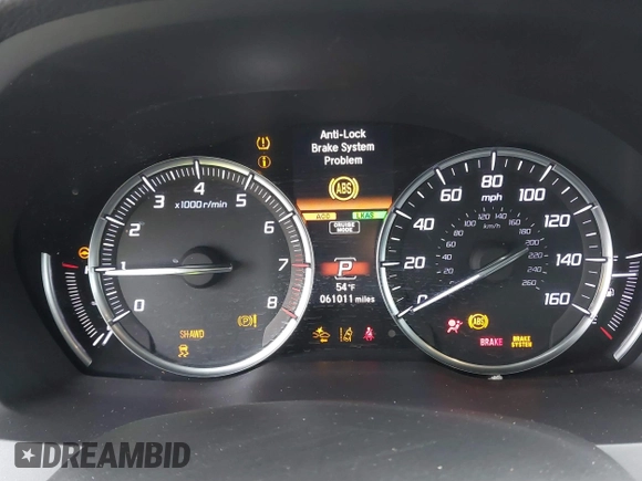 2019 Acura MDX w/Technology Pkg with VIN 5J8YD4H55KL016745, listed as a IAAI auction lot 41835318 with 61,011 mi miles. Bid and sale history available at carsss.com. Image 7.