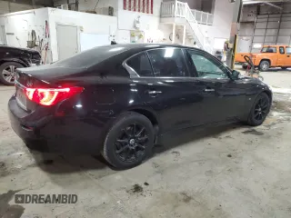 2015 Infiniti Q50 Premium with VIN JN1BV7AR5FM405808, listed as a Copart auction lot 46289625 with 110,441 mi miles and Salvage Title. Bid and sale history available at carsss.com. Image 3.